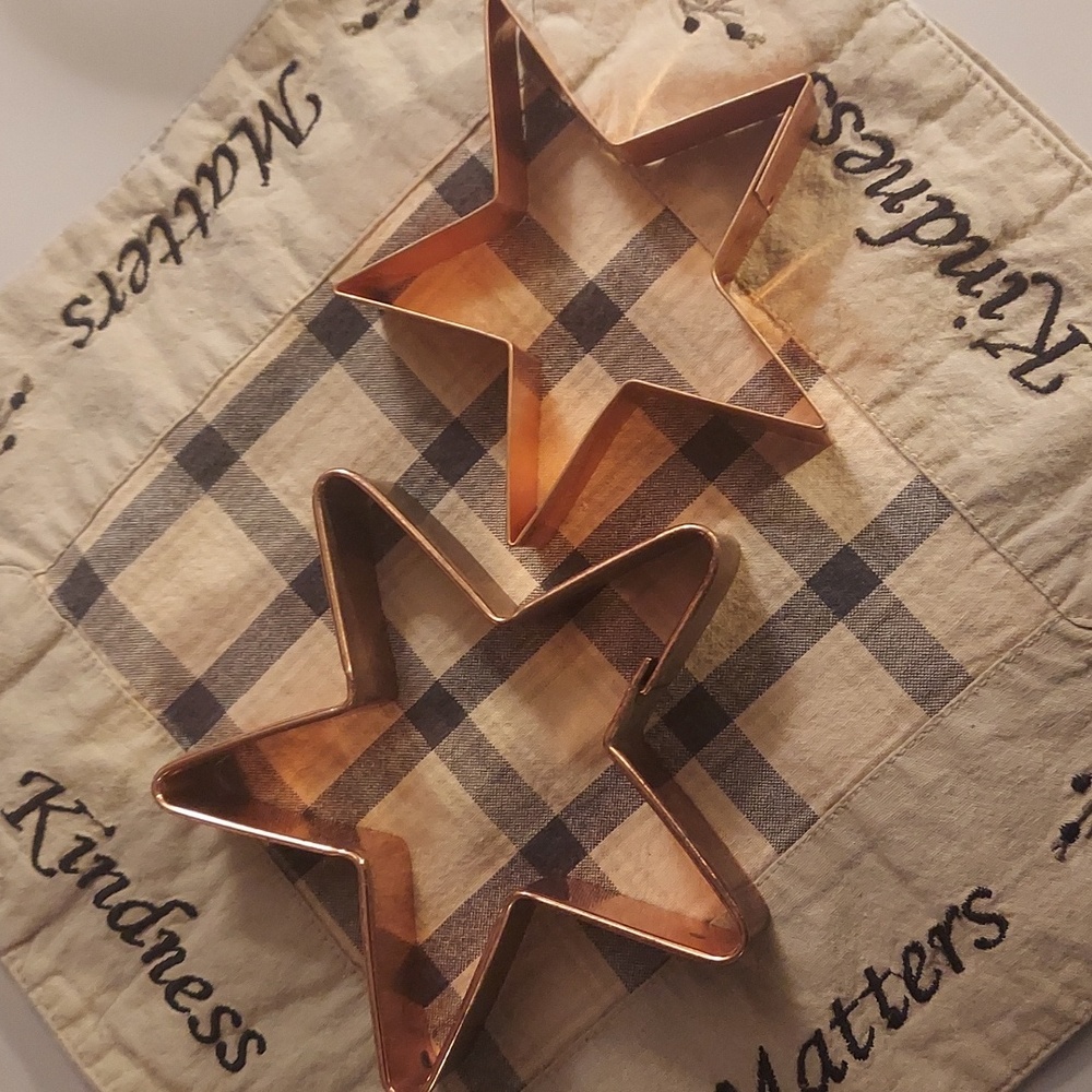 ❤️ Vintage Star Shaped Copper Cookie Cutters